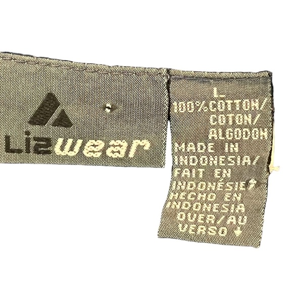 Liz Wear Claiborne Vintage Floral Paisley Blue Vest 100% Cotton Button Down sz L - Picture 15 of 16